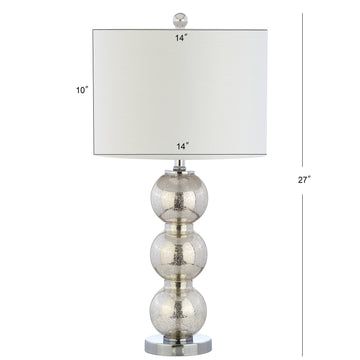 Bella 27" Glass Triple Sphere LED Table Lamp - JONATHAN Y